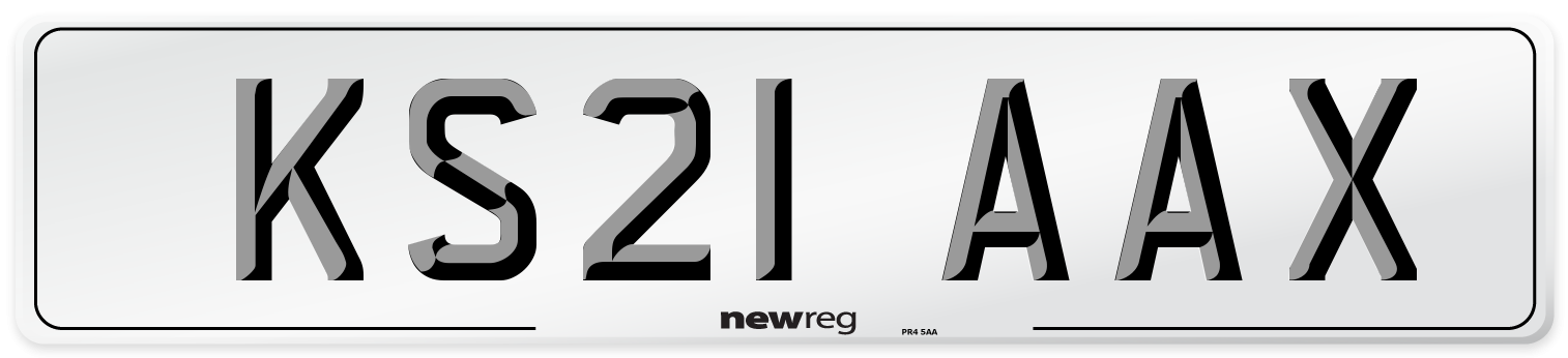 KS21 AAX Number Plate from New Reg